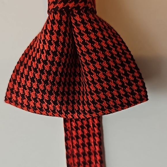 Raccolta Plastica Pet Essential Bow Collar Red Black Houndstooth pattern S-M Pet - Picture 13 of 17